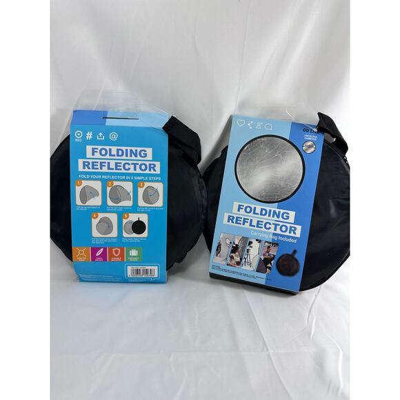 New‎ TWO Go Live Folding Reflector with Carrying Bag Travel Portable Photography - Picture 4 of 6